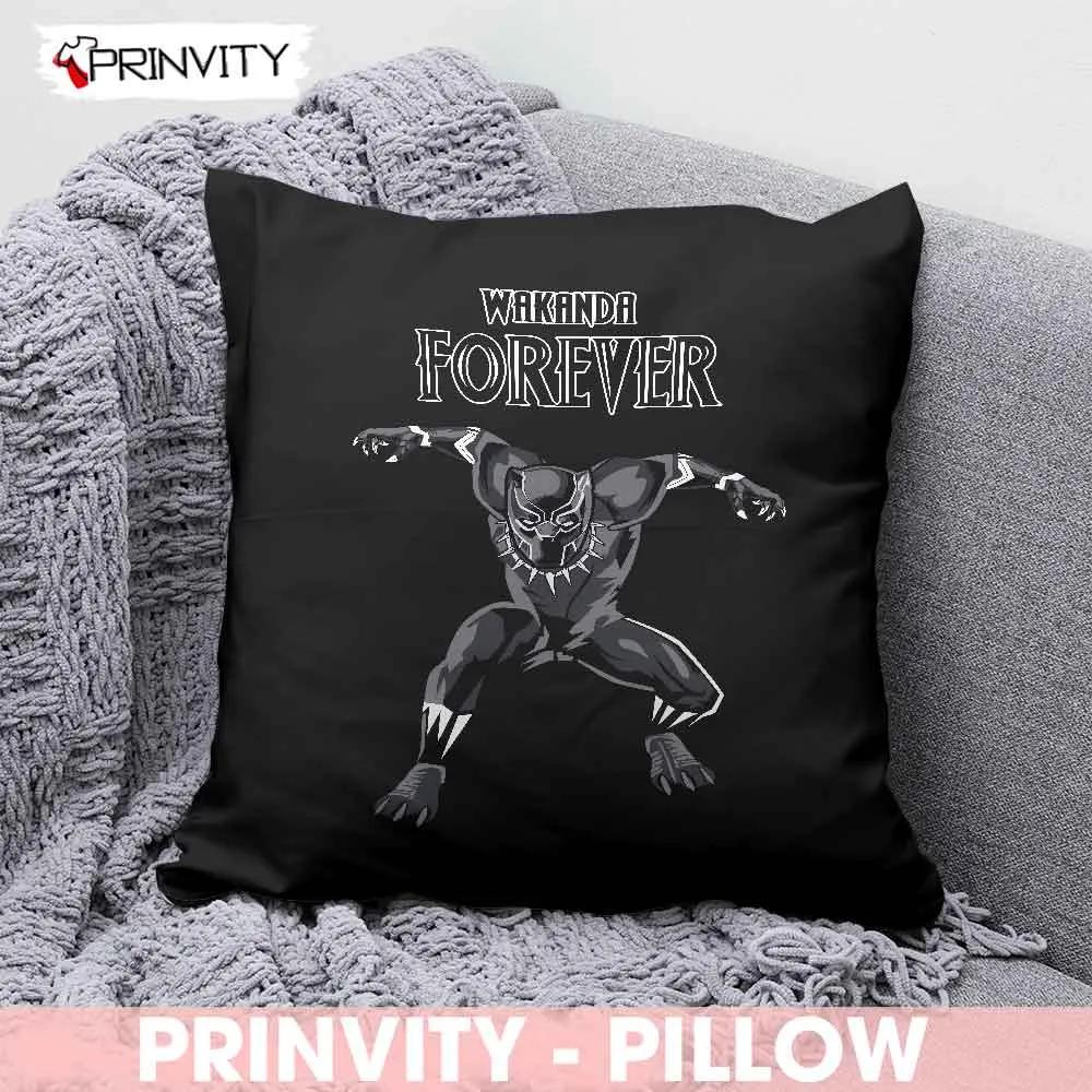 Wakanda For Ever Black Panther Marvel Pillow, Best Christmas Gifts 2022, Size 14”x14”, 16”x16”, 18”x18”, 20”x20” - Prinvity