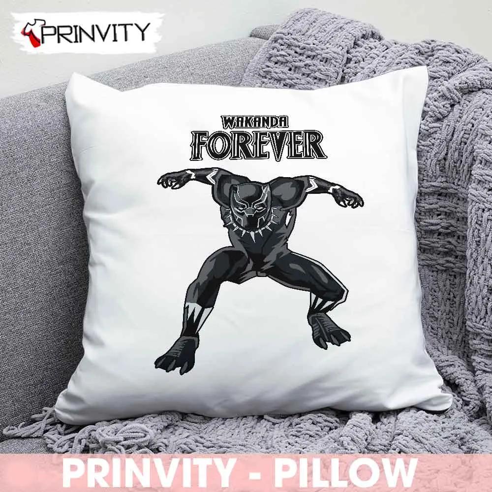 Wakanda For Ever Black Panther Marvel Pillow, Best Christmas Gifts 2022, Size 14”x14”, 16”x16”, 18”x18”, 20”x20” - Prinvity