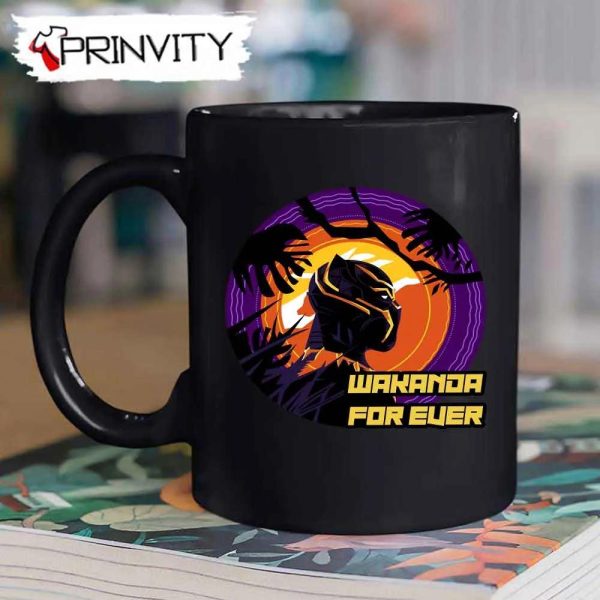 Wakanda For Ever Black Panther Mug, Size 11oz & 15oz, Marvel, Best Christmas Gifts 2022 – Prinvity