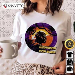 Wakanda For Ever Black Panther T Shirt Marvel Best Christmas Gifts 2022 Unisex Hoodie Sweatshirt Long Sleeve Prinvity 4