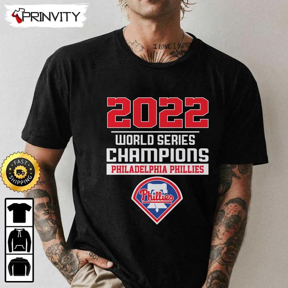 World Series 2022 Champions Philadelphia Phillies T-Shirt, Major League Baseball, Gifts For Fans Baseball Mlb, Unisex Hoodie, Sweatshirt, Long Sleeve - Prinvity