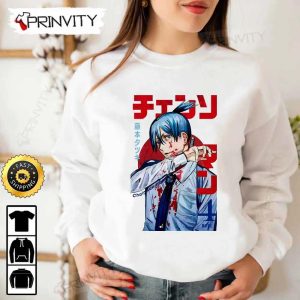 Aki Hayakawa Chainsaw Man Anime T Shirt Power Denji Makima Chainsaw Man Manga Series Unisex Hoodie Sweatshirt Long Sleeve Tank Top Prinvity HD13985 5
