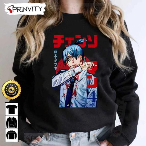 Aki Hayakawa Chainsaw Man Anime T-Shirt, Power, Denji, Makima, Chainsaw Man Manga Series, Unisex Hoodie, Sweatshirt, Long Sleeve, Tank Top – Prinvity