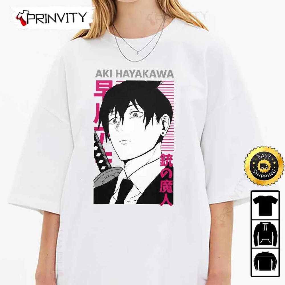 Aki Hayakawa Chainsaw Man T-Shirt, Chainsaw Man Anime Power, Japanese Manga, Fujimoto Tatsuki, Unisex Hoodie, Sweatshirt, Long Sleeve, Tank Top - Prinvity