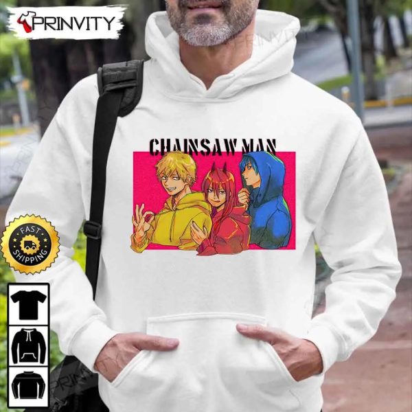 Aki Power Denji Chainsaw Man Anime T-Shirt, Chainsaw Man Manga Series, Unisex Hoodie, Sweatshirt, Long Sleeve, Tank Top – Prinvity