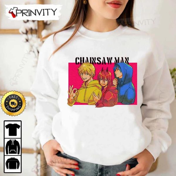Aki Power Denji Chainsaw Man Anime T-Shirt, Chainsaw Man Manga Series, Unisex Hoodie, Sweatshirt, Long Sleeve, Tank Top – Prinvity