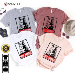All Might My Hero Academia Manga T Shirt Hero Academia Anime Manga Series Deku Bakugou Uraraka Unisex Hoodie Sweatshirt Long Sleeve Prinvity HD0009 5