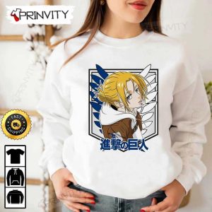 Attack On Titan Manga Annie Leonhart T-Shirt, Anime Japanese Manga Series, Eren Yeager, Levi Ackerman, Unisex Hoodie, Sweatshirt, Long Sleeve – Prinvity