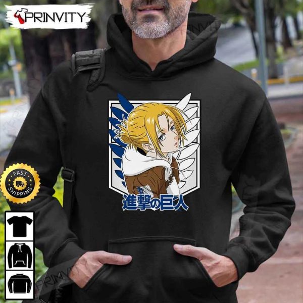 Attack On Titan Manga Annie Leonhart T-Shirt, Anime Japanese Manga Series, Eren Yeager, Levi Ackerman, Unisex Hoodie, Sweatshirt, Long Sleeve – Prinvity