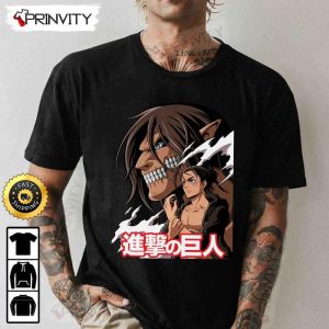 Attack on Titan Manga Eren Yeager T Shirt Anime Japanese Manga Series Levi Ackerman Mikasa Ackerman Unisex Hoodie Sweatshirt Long Sleeve Prinvity HD014 2