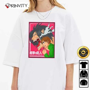 Attack on Titan Manga Eren Yeager T Shirt Anime Japanese Manga Series Levi Ackerman Mikasa Ackerman Unisex Hoodie Sweatshirt Long Sleeve Prinvity HD020 1