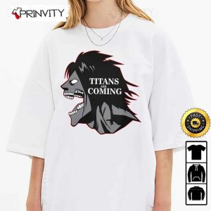Attack On Titan Manga Eren Yeager Titans Are Coming T-Shirt, Anime Japanese Manga Series, Levi Ackerman, Unisex Hoodie, Sweatshirt, Long Sleeve – Prinvity