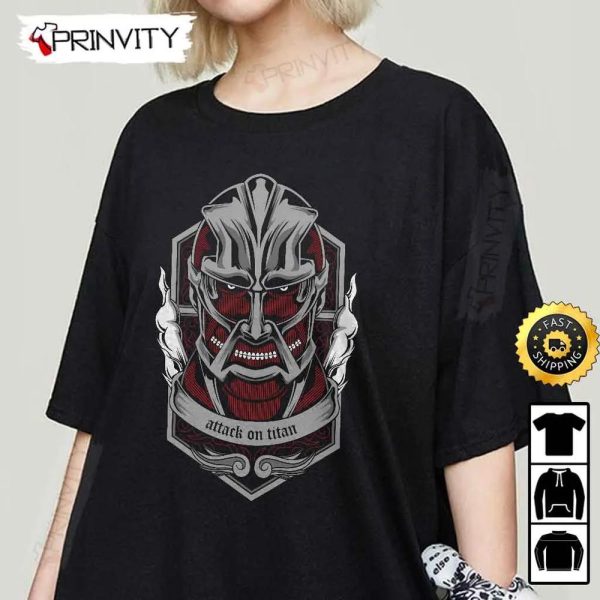 Attack On Titan Manga Shingeki No Kyojin T-Shirt, Anime Japanese Manga Series, Eren Yeager, Levi Ackerman, Unisex Hoodie, Sweatshirt, Long Sleeve – Prinvity