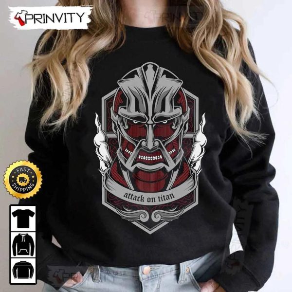 Attack On Titan Manga Shingeki No Kyojin T-Shirt, Anime Japanese Manga Series, Eren Yeager, Levi Ackerman, Unisex Hoodie, Sweatshirt, Long Sleeve – Prinvity