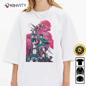 Attack On Titan Manga Shingeki No Kyojin T-Shirt, Anime Japanese Manga Series, Levi Ackerman, Eren Yeager, Unisex Hoodie, Sweatshirt, Long Sleeve - Prinvity