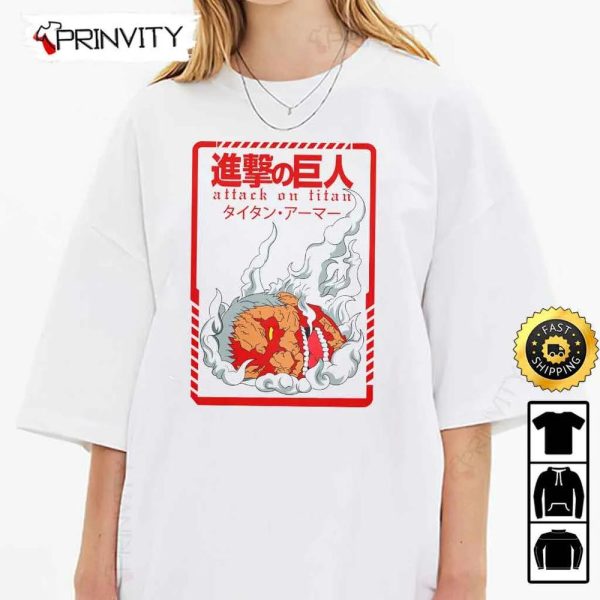 Attack On Titan Manga T-Shirt, Anime Japanese Manga Series, Eren Yeager, Levi Ackerman, Shingeki No Kyojin, Unisex Hoodie, Sweatshirt, Long Sleeve – Prinvity