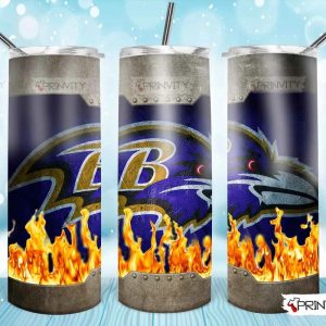 Baltimore Ravens NFL 20oz Skinny Tumbler, National Football League, Skinny Tumbler Drink Tee Coffee Milk, Best Gifts For Fans – Prinvity
