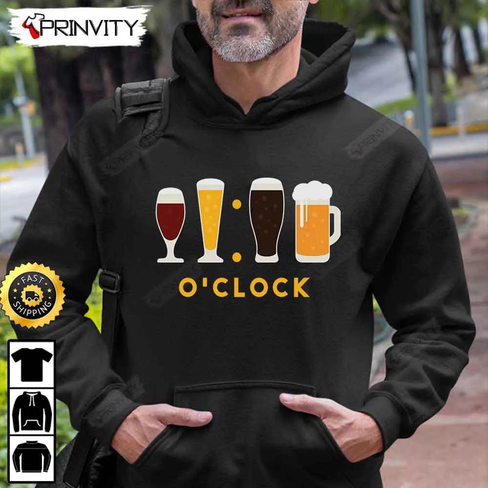 Beer O'Clock T-Shirt, International Beer Day 2023, Gifts For Beer Lover, Budweiser, IPA, Modelo, Bud Zero, Unisex Hoodie, Sweatshirt, Long Sleeve - Prinvity
