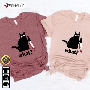 Black Cat What T Shirt Christmas Gifts For 2023 Welcome 2023 Funny Cat Gift Cat Lover Tee Funny Black Tee Unisex Hoodie Sweatshirt Long Sleeve Prinvity 1 1