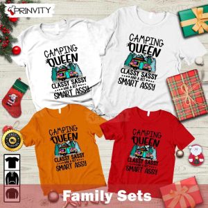 Camping Queen Classy Sassy And A Bit Smart Assy T Shirt RV Park Campsite Gifts For Camping Lover Unisex Hoodie Sweatshirt Long Sleeve Prinvity HD005 3