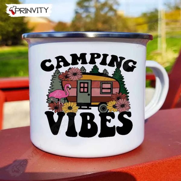 Camping Vibes 12oz Camping Mug, Rv Park, Campsite, Gifts For Camping Lover – Prinvity