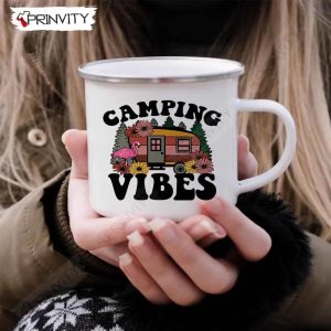 Camping Vibes 12oz Camping Cup RV Park Campsite Gifts For Camping Lover Prinvity HD007 2