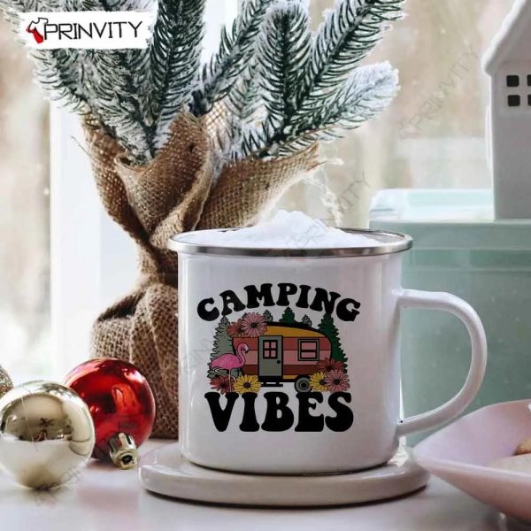 Camping Vibes 12oz Camping Mug, Rv Park, Campsite, Gifts For Camping Lover – Prinvity