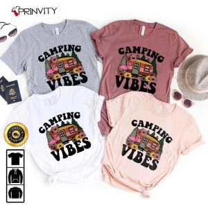 Camping Vibes T Shirt RV Park Campsite Gifts For Camping Lover Unisex Hoodie Sweatshirt Long Sleeve Prinvity HD007 2