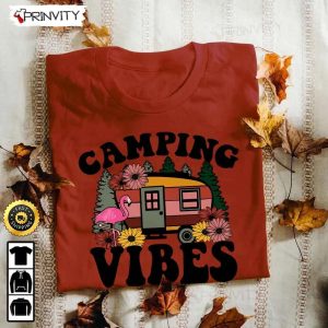 Camping Vibes T Shirt RV Park Campsite Gifts For Camping Lover Unisex Hoodie Sweatshirt Long Sleeve Prinvity HD007 6