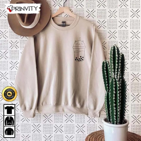 Cat Boba T-Shirt, Frog Boba, Koala Boba, Bubble Tea, Gift For Boba Lover, Gift For Her, K-Pop Shirt, K-Drama Tee, Unisex Hoodie, Sweatshirt, Long Sleeve – Prinvity