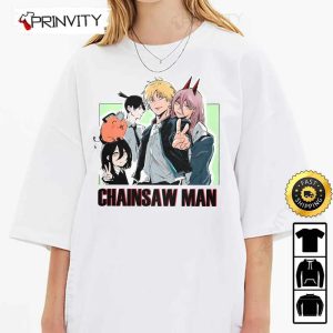 Chainsaw Man Anime T Shirt Aki Hayakawa Power Denji Makima Chainsaw Man Manga Series Unisex Hoodie Sweatshirt Long Sleeve Tank Top Prinvity HD13871 1