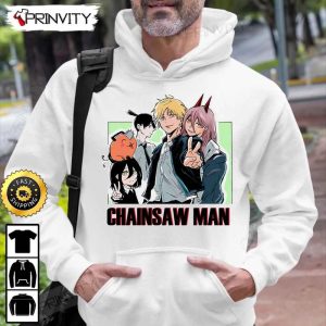 Chainsaw Man Anime T Shirt Aki Hayakawa Power Denji Makima Chainsaw Man Manga Series Unisex Hoodie Sweatshirt Long Sleeve Tank Top Prinvity HD13871 3