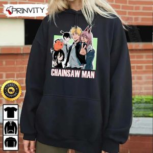 Chainsaw Man Anime T Shirt Aki Hayakawa Power Denji Makima Chainsaw Man Manga Series Unisex Hoodie Sweatshirt Long Sleeve Tank Top Prinvity HD13871 6