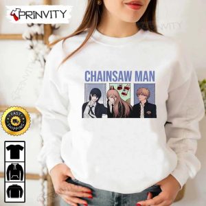 Chainsaw Man Anime T Shirt Denji Power Aki Hayakawa Chainsaw Man Manga Series Unisex Hoodie Sweatshirt Long Sleeve Tank Top Prinvity HD14124 5