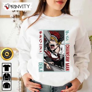 Chainsaw Man Denji T Shirt Chainsaw Man Anime Power Japanese Manga Fujimoto Tatsuki Unisex Hoodie Sweatshirt Long Sleeve Tank Top Prinvity 3 1