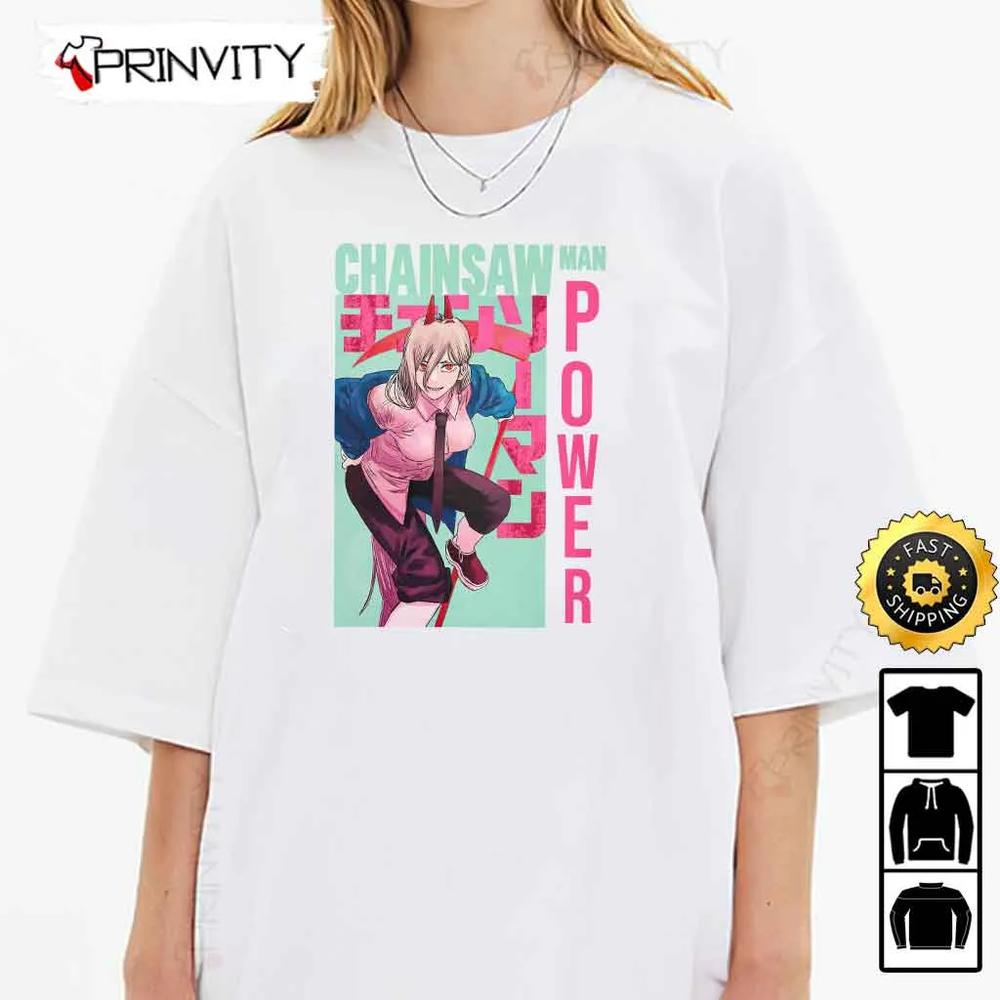Chainsaw Man Power Anime T-Shirt, Chainsaw Man Manga Series, Unisex Hoodie, Sweatshirt, Long Sleeve, Tank Top - Prinvity