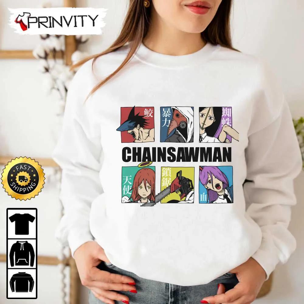 Chainsaw Man T-Shirt, Chainsaw Man Anime Power, Japanese Manga, Fujimoto Tatsuki, Unisex Hoodie, Sweatshirt, Long Sleeve, Tank Top - Prinvity