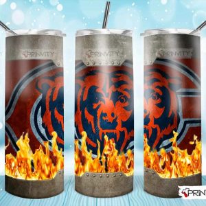 Chicago Bears NFL 20oz Skinny Tumbler, National Football League, Skinny Tumbler Drink Tee Coffee Milk, Best Gifts For Fans - Prinvity