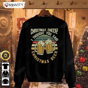 Christmas Cheer Christmas Beer T Shirt International Beer Day 2023 Gifts For Beer Lover Budweiser IPA Modelo Bud Zero Unisex Hoodie Sweatshirt Long Sleeve HD005 3
