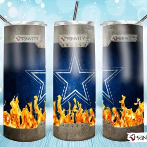 Dallas Cowboys NFL 20oz Skinny Tumbler, National Football League, Skinny Tumbler Drink Tee Coffee Milk, Best Gifts For Fans - Prinvity
