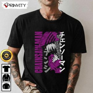 Denji Chainsaw Man Manga T-Shirt, Chainsaw Man Anime & Power, Japanese Manga, Fujimoto Tatsuki, Unisex Hoodie, Sweatshirt, Long Sleeve, Tank Top – Prinvity