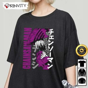 Denji Chainsaw Man Manga T-Shirt, Chainsaw Man Anime & Power, Japanese Manga, Fujimoto Tatsuki, Unisex Hoodie, Sweatshirt, Long Sleeve, Tank Top – Prinvity