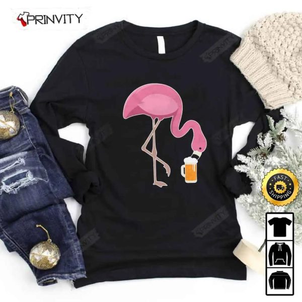 Flamingo Love Beer Funny T-Shirt, International Beer Day 2023, Gifts For Beer Lover, Budweiser, IPA, Modelo, Bud Zero, Unisex Hoodie, Sweatshirt, Long Sleeve – Prinvity