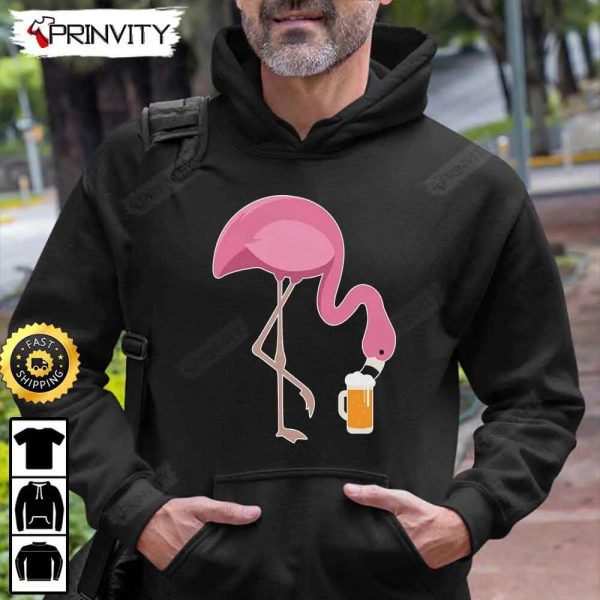 Flamingo Love Beer Funny T-Shirt, International Beer Day 2023, Gifts For Beer Lover, Budweiser, IPA, Modelo, Bud Zero, Unisex Hoodie, Sweatshirt, Long Sleeve – Prinvity