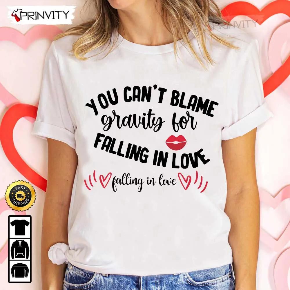 Gravity Falling In Love Valentines Day T Shirt Valentines Day Ideas Happy Valentine Valentines Gifts For Her Uniex Hoodie Sweatshirt Long Sleeve Prinvity HD001 1