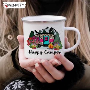Happy Camper 12oz Camping Cup RV Park Campsite Gifts For Camping Lover Prinvity HD008 2