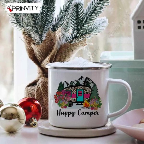 Happy Camper 12oz Camping Mug, Rv Park, Campsite, Gifts For Camping Lover – Prinvity