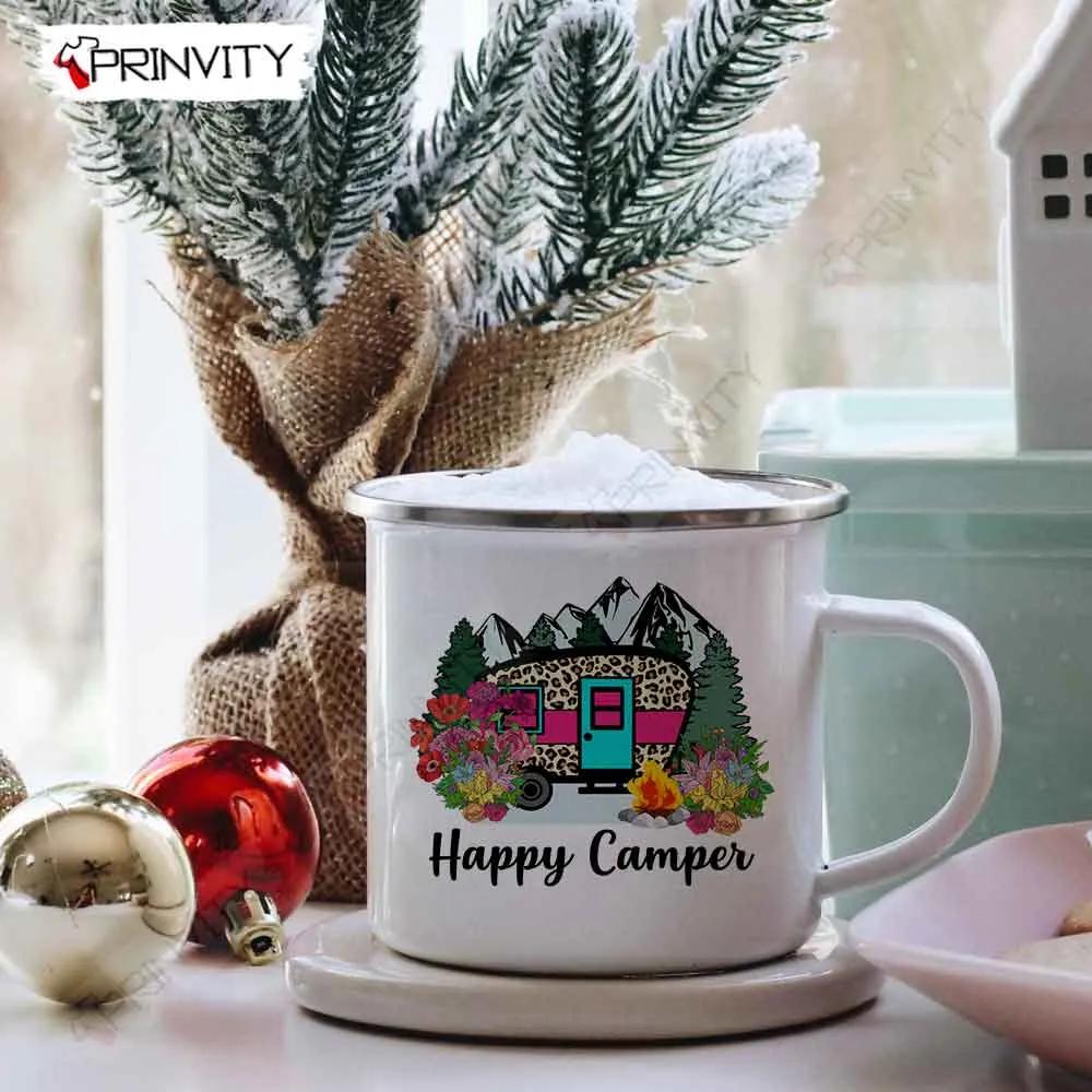 Happy Camper 12oz Camping Mug, Rv Park, Campsite, Gifts For Camping Lover - Prinvity