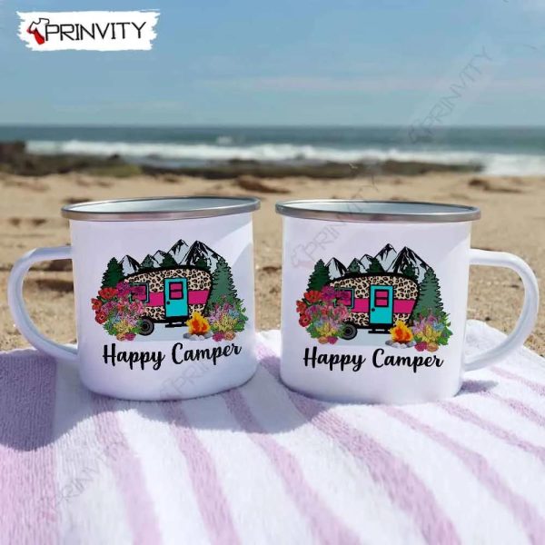 Happy Camper 12oz Camping Mug, Rv Park, Campsite, Gifts For Camping Lover – Prinvity