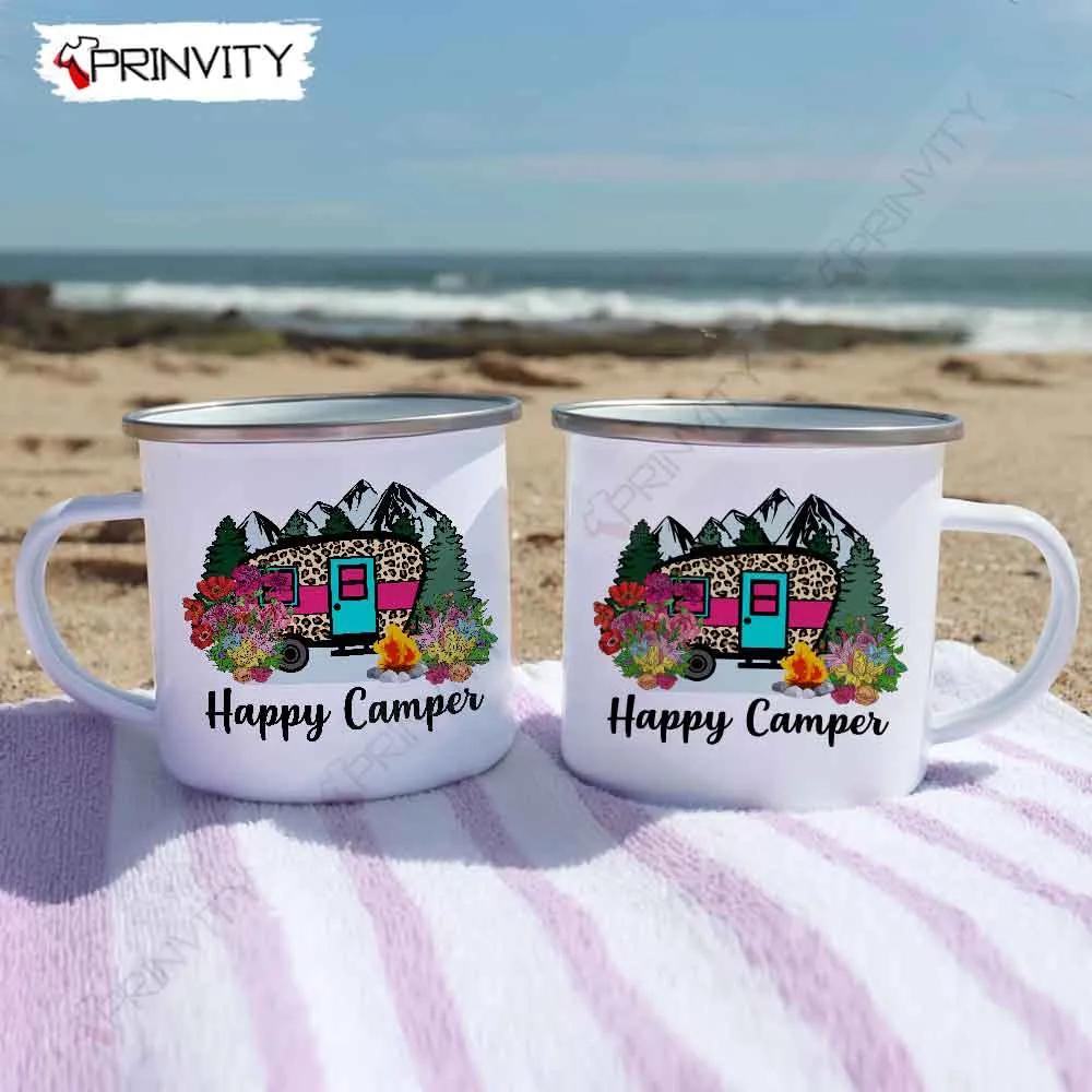 Happy Camper 12oz Camping Mug, Rv Park, Campsite, Gifts For Camping Lover - Prinvity
